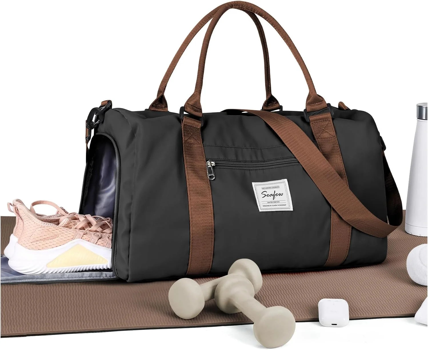 Special Bag Womens Mens with Shoes Compartment and Wet Pocket Travel Duffel Bag for Women for Plane Sport Gym Tote Bags Swimming Yoga - Image 6