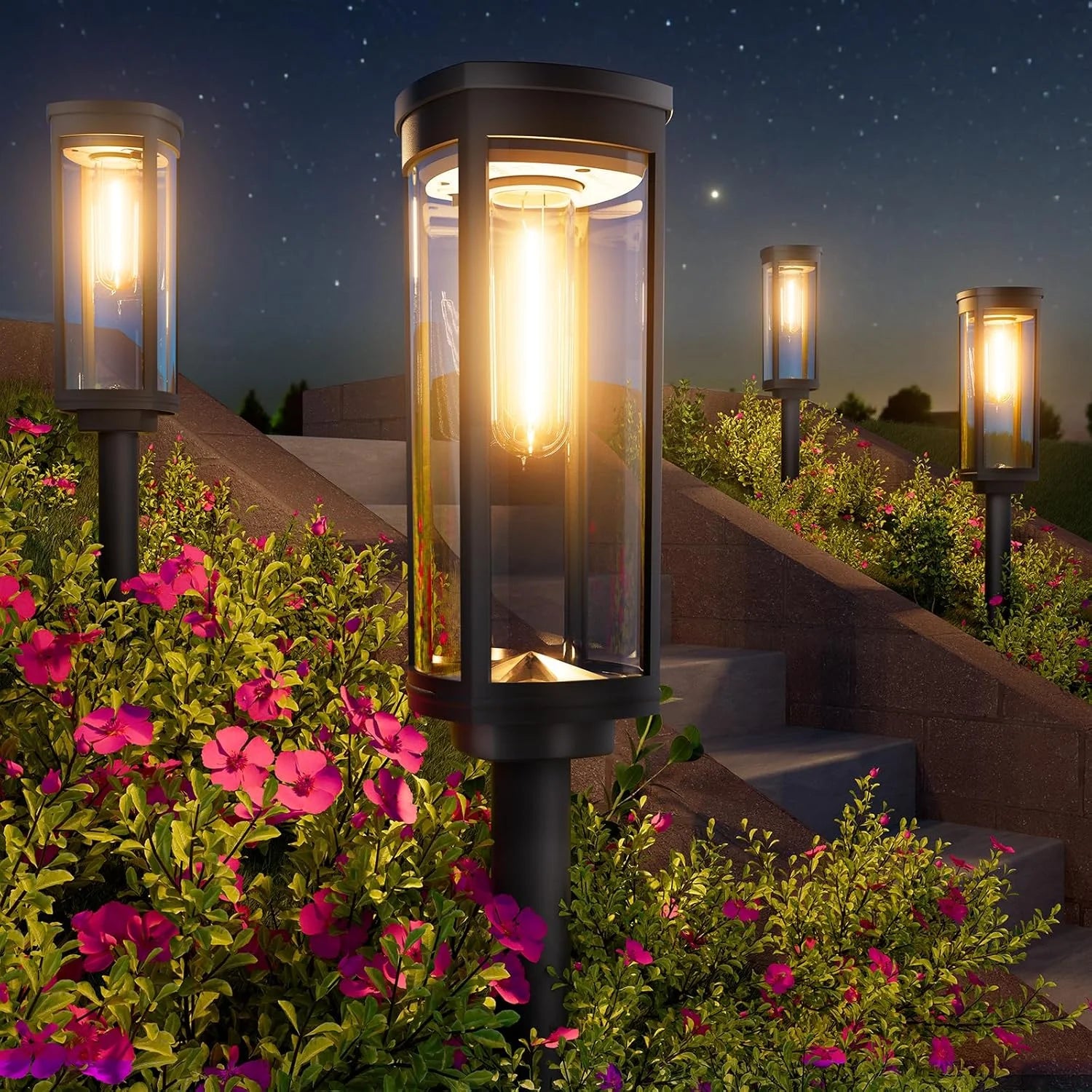 Special BITPOTT Bright Solar Pathway Lights Outdoor, 8 Pack Solar Powered Garden Lights Waterproof IP65 - Image 2