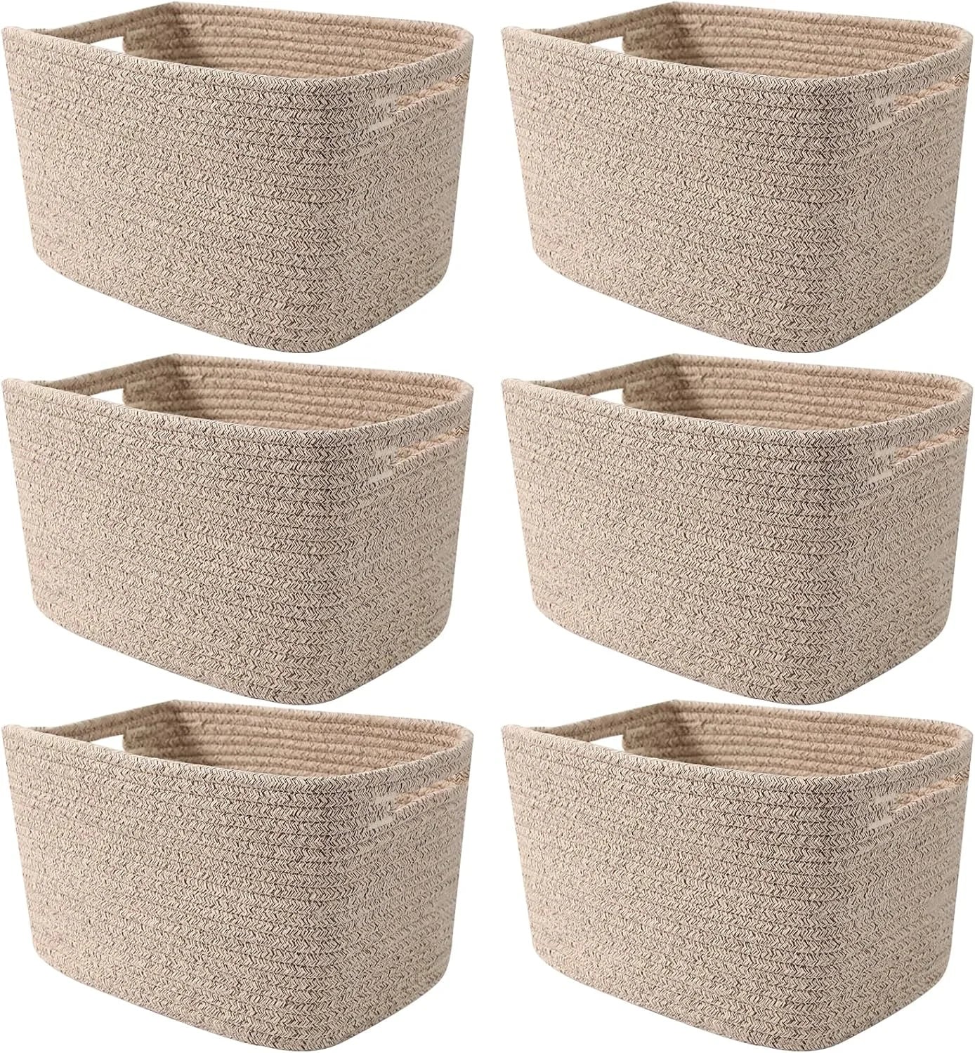 Special Woven Baskets, Storage Baskets for Shelves with Handles, 13.5×11×9.5 Closet Baskets, Nursery Organizer - Image 7