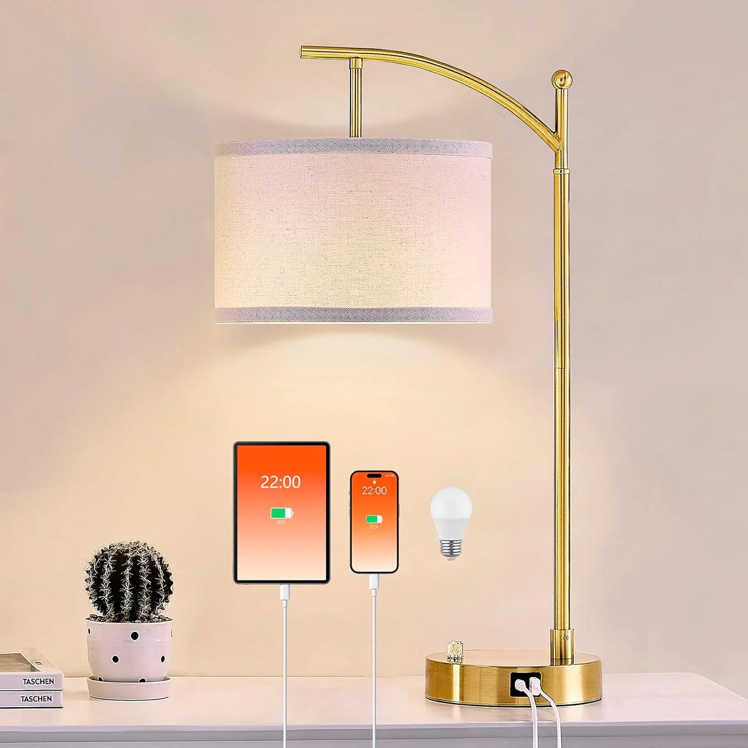 Special Hikczc Table Lamp for Living Room Bedroom, Dimmable, Bulb Included - Image 2