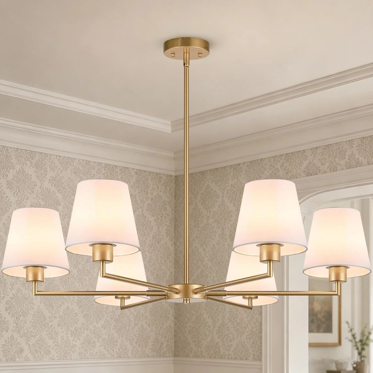 Special Gold Chandeliers for Dining Room, 6 Light - Image 2