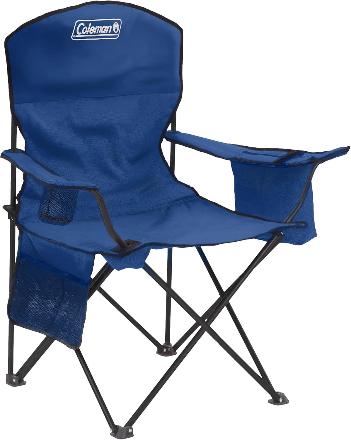 Special Coleman Portable Camping Chair with 4-Can Cooler, Cushioned Seat & Back with Side Pockets & Cup Holder - Image 2