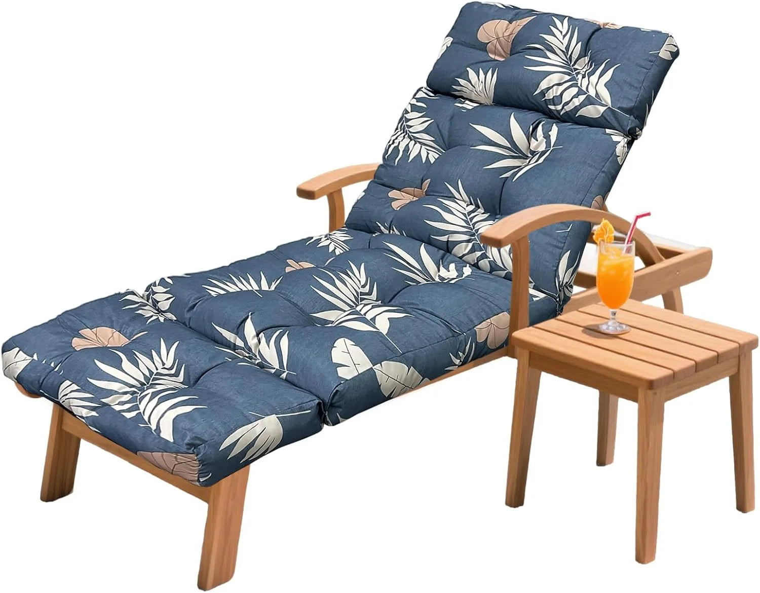 Special HCyopin Outdoor Chaise Lounge Chair Cushion 75.1 x 23.6 x 4.7in, Waterproof Replacement Cotton Patio Thickened Pool Lounge Chair Cushion