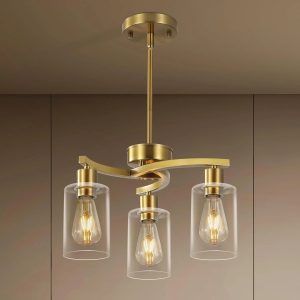 Special 3 Light Brushed Nickel Dining Room Light Fixture
