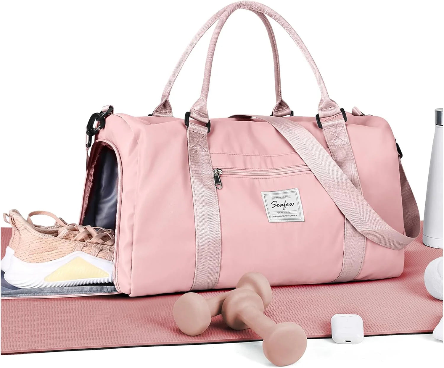 Special Bag Womens Mens with Shoes Compartment and Wet Pocket Travel Duffel Bag for Women for Plane Sport Gym Tote Bags Swimming Yoga