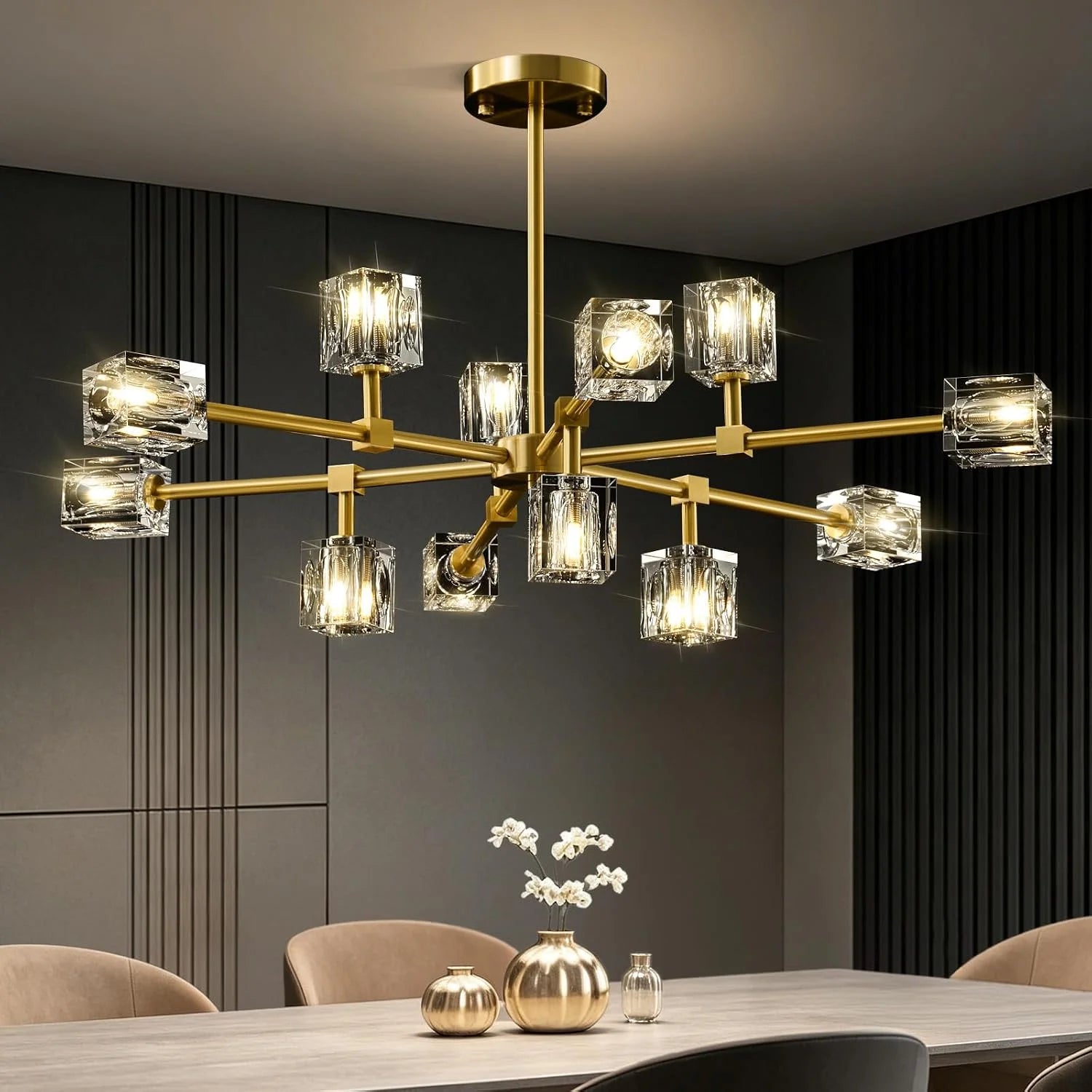 Special Crystal Semi Flush Ceiling: Dining Room Bathroom Bedroom Chandelier - Image 3