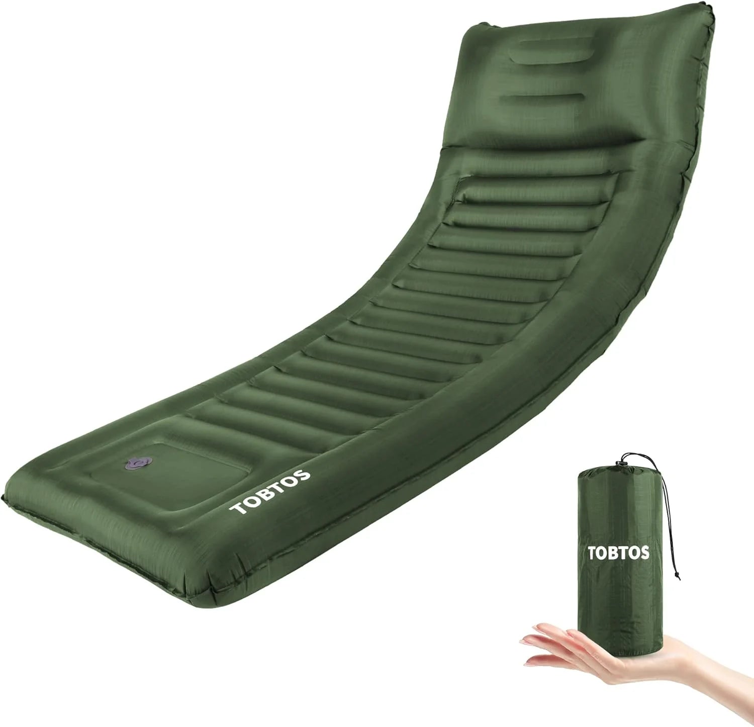 Special Double Sleeping Pad for Camping, Extra Thick 6 Camping Mattress 2 Person with Pillow Built-in Foot Pump - Image 2