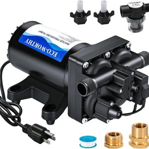 Special 33-Series Industrial Water Pressure Pump 110V AC 4.0GPM 50PSI RV Fresh Water Diaphragm Pump include Garden