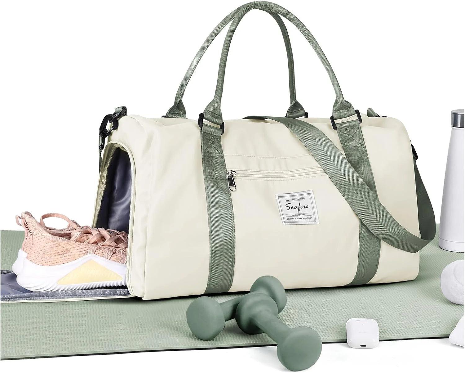 Special Bag Womens Mens with Shoes Compartment and Wet Pocket Travel Duffel Bag for Women for Plane Sport Gym Tote Bags Swimming Yoga - Image 7