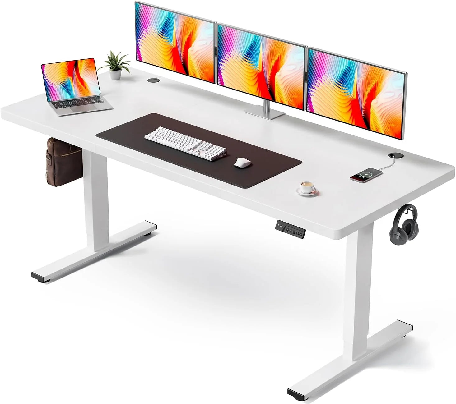 Special Electric Standing Desk Adjustable, 60×28 Inch Sit Stand Desk with 1 Inch Thick Tabletop - Image 9