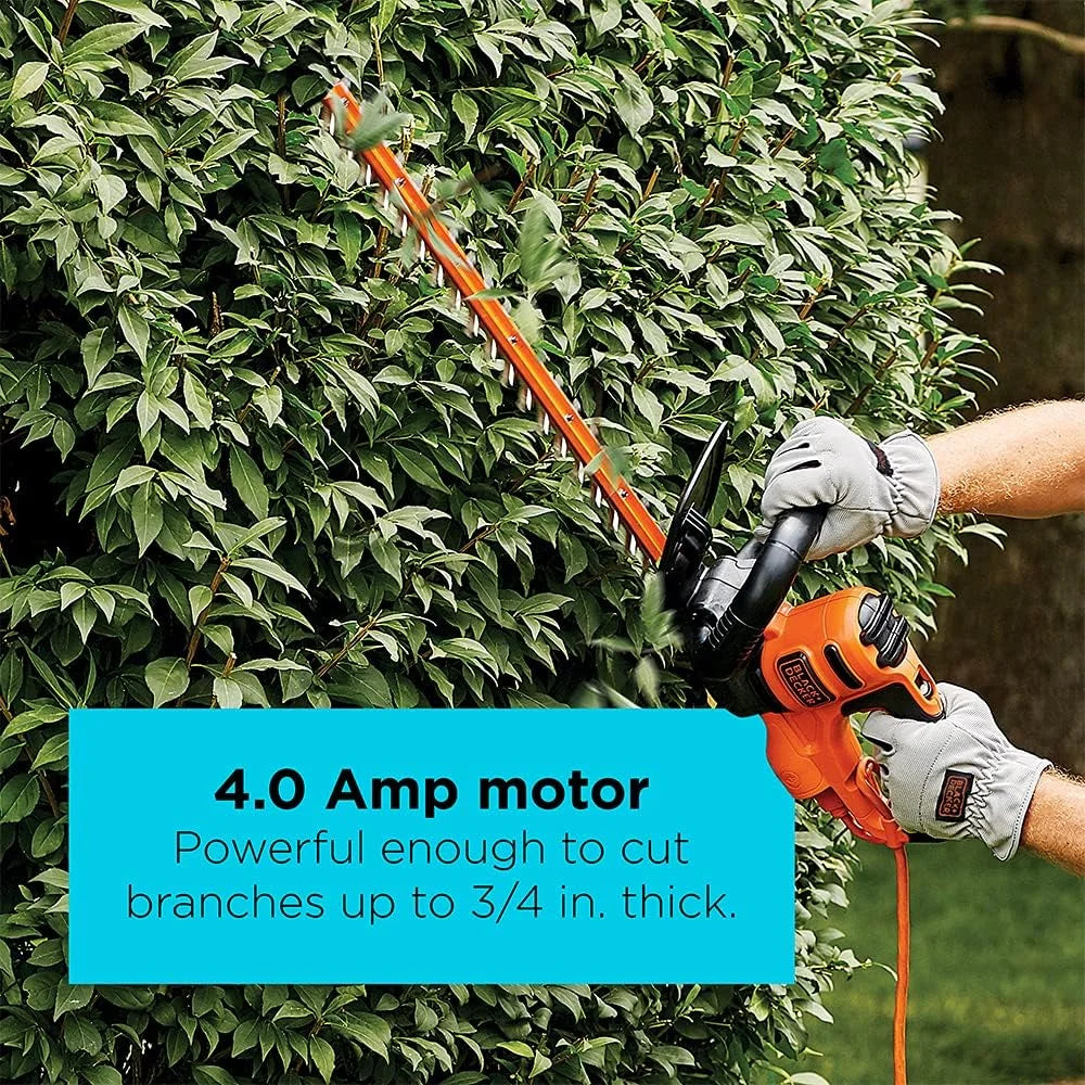 Special 22 Electric Hedge Trimmer, Lightweight 4.0 Amp Corded Dual Action Shrub Trimmer, High Output Low Vibration - Image 4