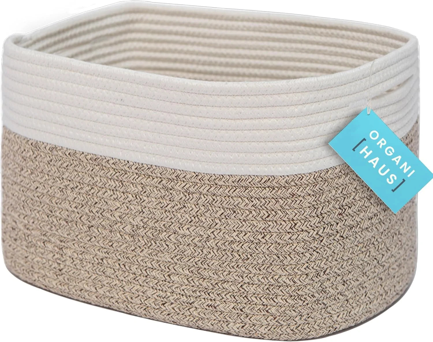 Special OrganiHaus Cotton Rope Baskets for Shelves, Set of 3, 15x9x10, Handwoven, a toy bin and organizer for towels - Image 15