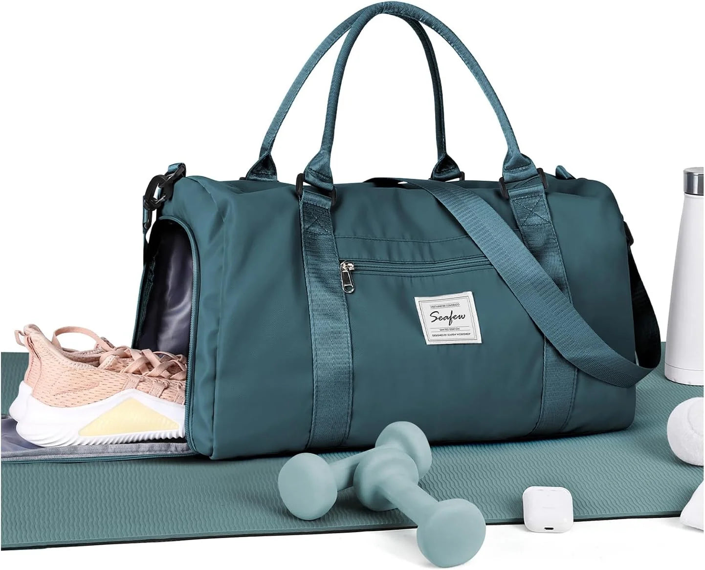 Special Bag Womens Mens with Shoes Compartment and Wet Pocket Travel Duffel Bag for Women for Plane Sport Gym Tote Bags Swimming Yoga - Image 2