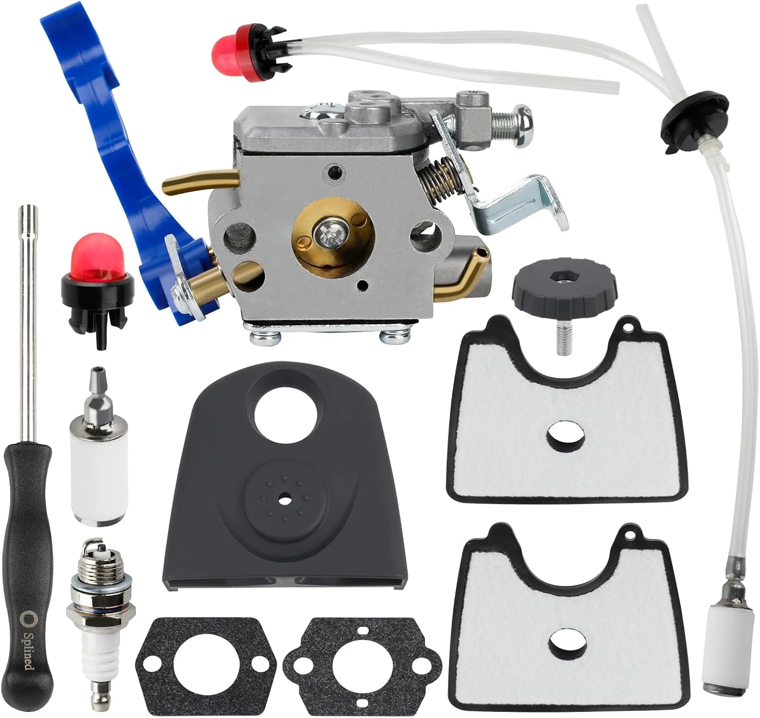 Special Carburetor for Husqvarna 125B Blower 125BX 125BVX 590460102 545081811 Handheld Leaf Blower with 125B Tune UP Kit 545109601 Airbox