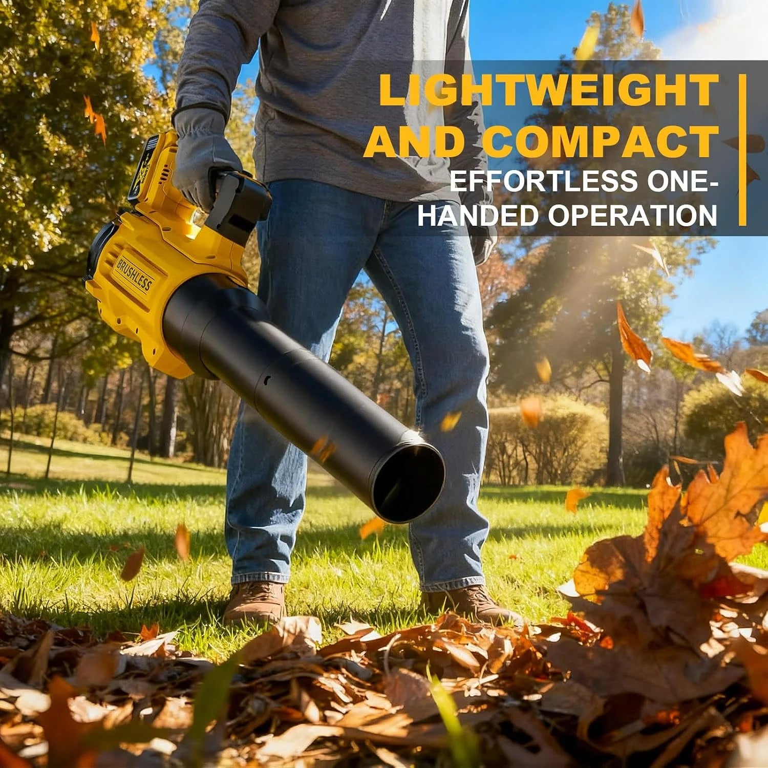 Special 600CFM Brushless Leaf Blower Compatible with DeWALT 20V, Bare Tool – For Yard Cleanup - Image 5