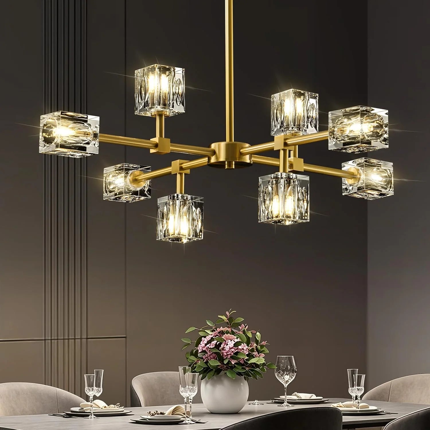 Special Crystal Semi Flush Ceiling: Dining Room Bathroom Bedroom Chandelier - Image 4