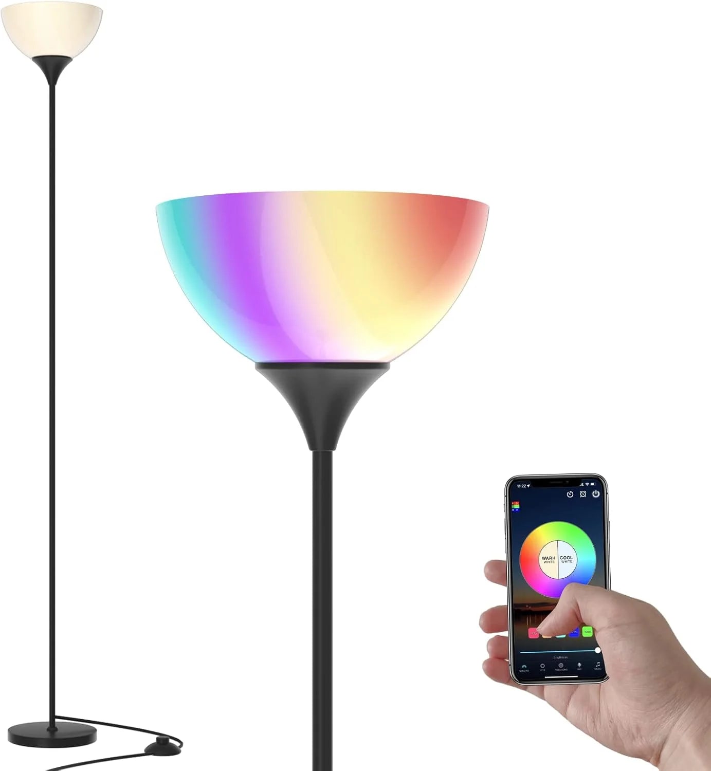 Special PESRAE Floor Lamp, Remote Control, Bulb Included