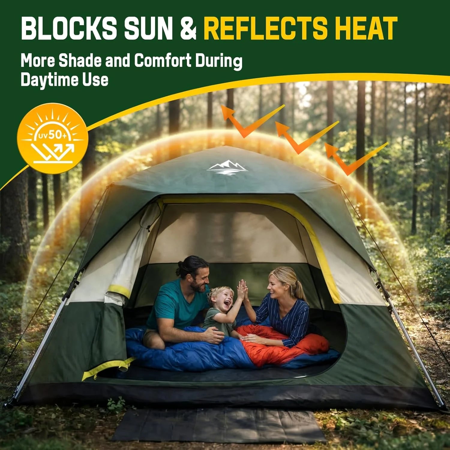 Special 4 Person Instant Tents for Camping Setup in 50s, Cabin Tent with Rainfly, Waterproof Windproof Camping Tent - Image 6
