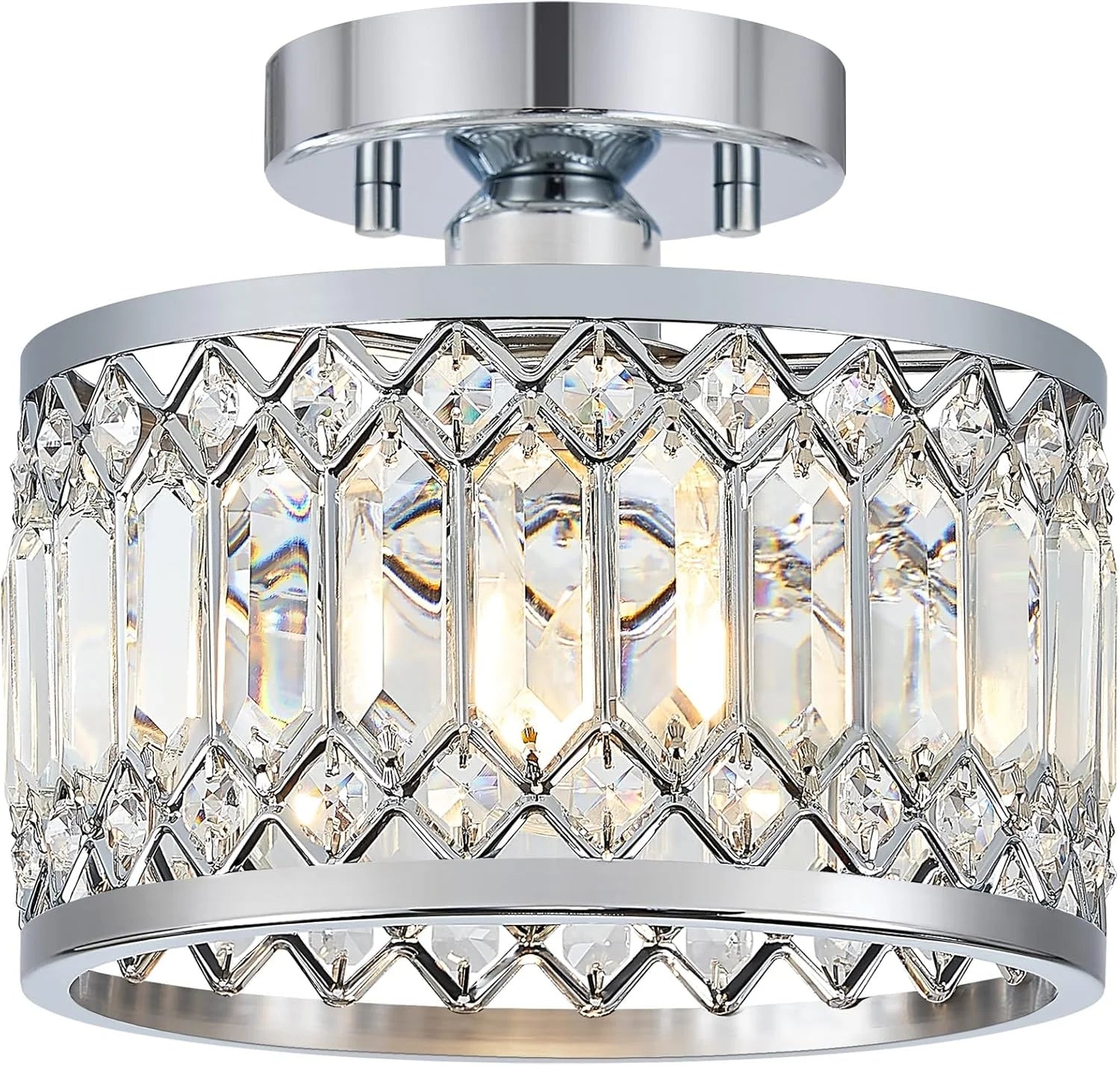 Special Crystal Black Ceiling Light, Modern Semi Flush Mount Ceiling Lighting Fixture - Image 11