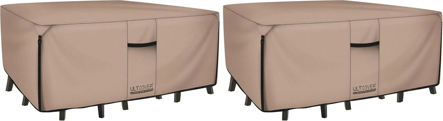 Special ULTCOVER Square Patio Heavy Duty Table Cover ” 600D Tough Canvas Waterproof Outdoor Dining Table and Chairs General Purpose Furniture Cover Size - Image 2