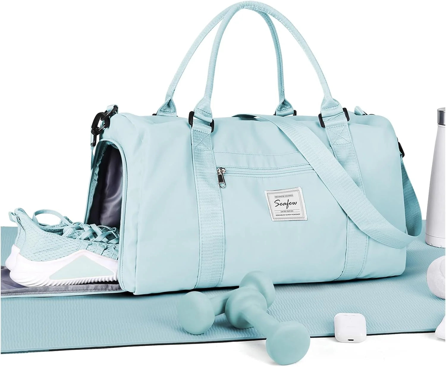 Special Bag Womens Mens with Shoes Compartment and Wet Pocket Travel Duffel Bag for Women for Plane Sport Gym Tote Bags Swimming Yoga - Image 13