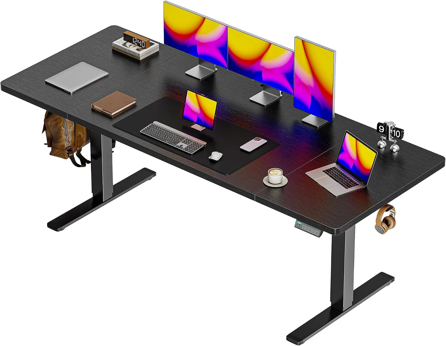 Special 55 x 28 Large Electric Standing Desk, Height Adjustable Computer Desk, 27.6 Deep Desktop - Image 22
