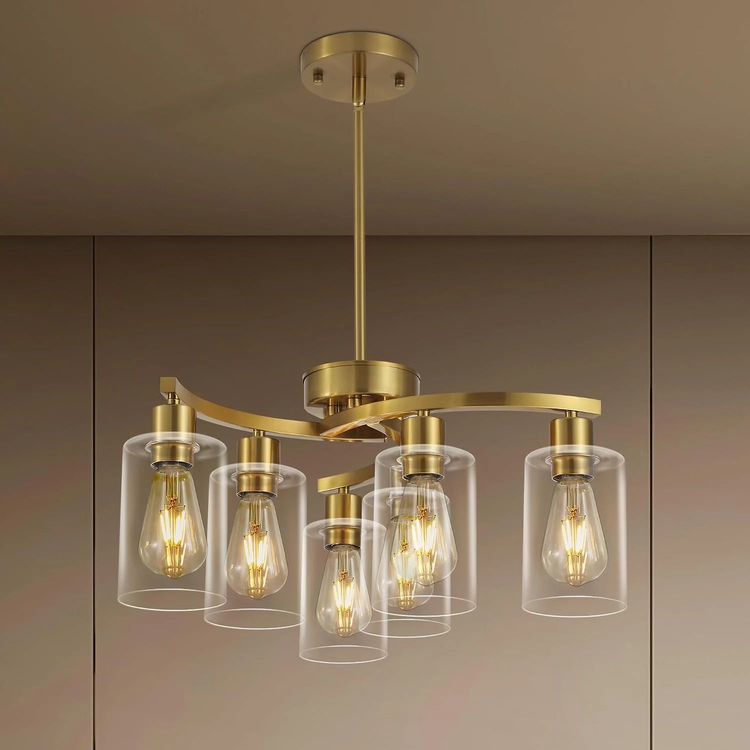 Special 3 Light Brushed Nickel Dining Room Light Fixture - Image 4