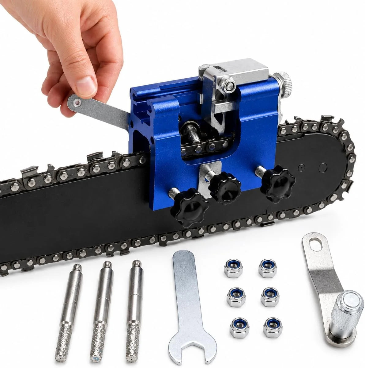 Special Chainsaw Sharpener, Manual Portable Chainsaw Chain Sharpener Tool for Fast Guided Sharpening