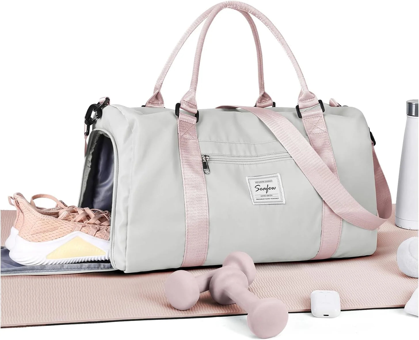 Special Bag Womens Mens with Shoes Compartment and Wet Pocket Travel Duffel Bag for Women for Plane Sport Gym Tote Bags Swimming Yoga - Image 5