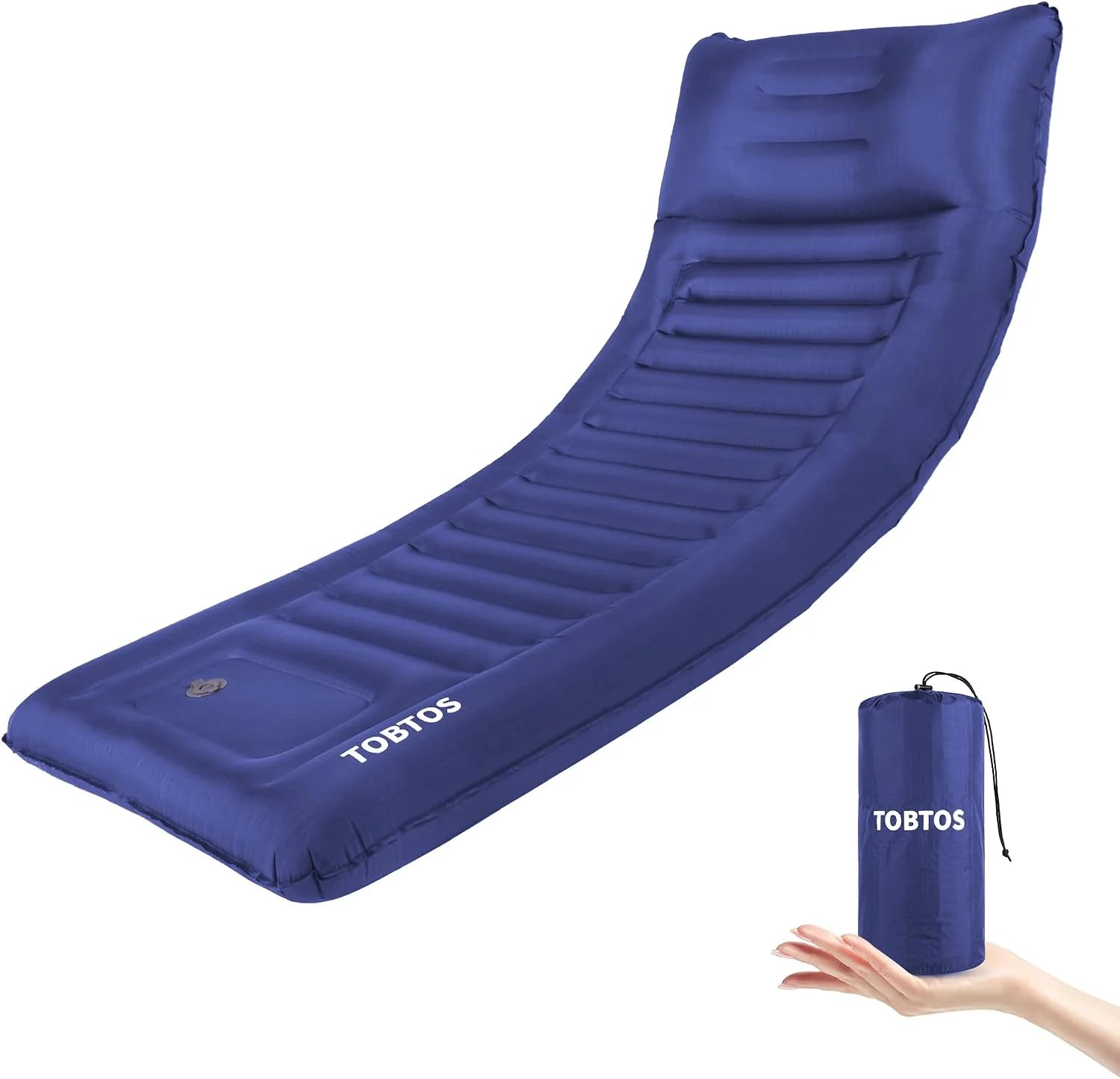 Special Double Sleeping Pad for Camping, Extra Thick 6 Camping Mattress 2 Person with Pillow Built-in Foot Pump - Image 3