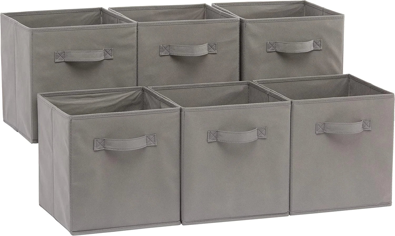 Special Fabric Storage Bins with Handles, Cube Organizer, 13x13x13, White