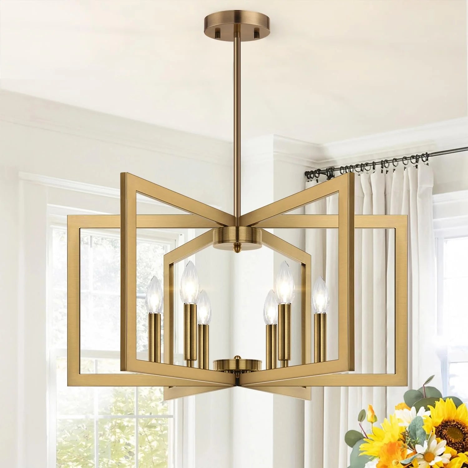 Special 25-61 Height Adjustable Modern Matte Black Chandelier for Dining Room - Image 2