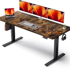 Special Electric Standing Desk Adjustable, 60×28 Inch Sit Stand Desk with 1 Inch Thick Tabletop