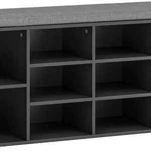 Special Bifanuo Entryway Bench with Cushion – 10 Compartments Shoe Storage
