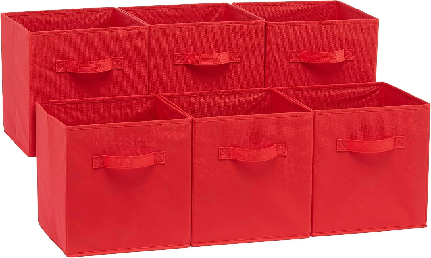 Special Fabric Storage Bins with Handles, Cube Organizer, 13x13x13, White - Image 2