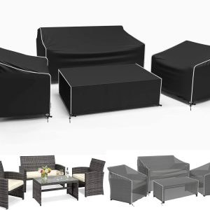 Special Gasadar Patio Furniture Covers 4-Piece Set, Grey
