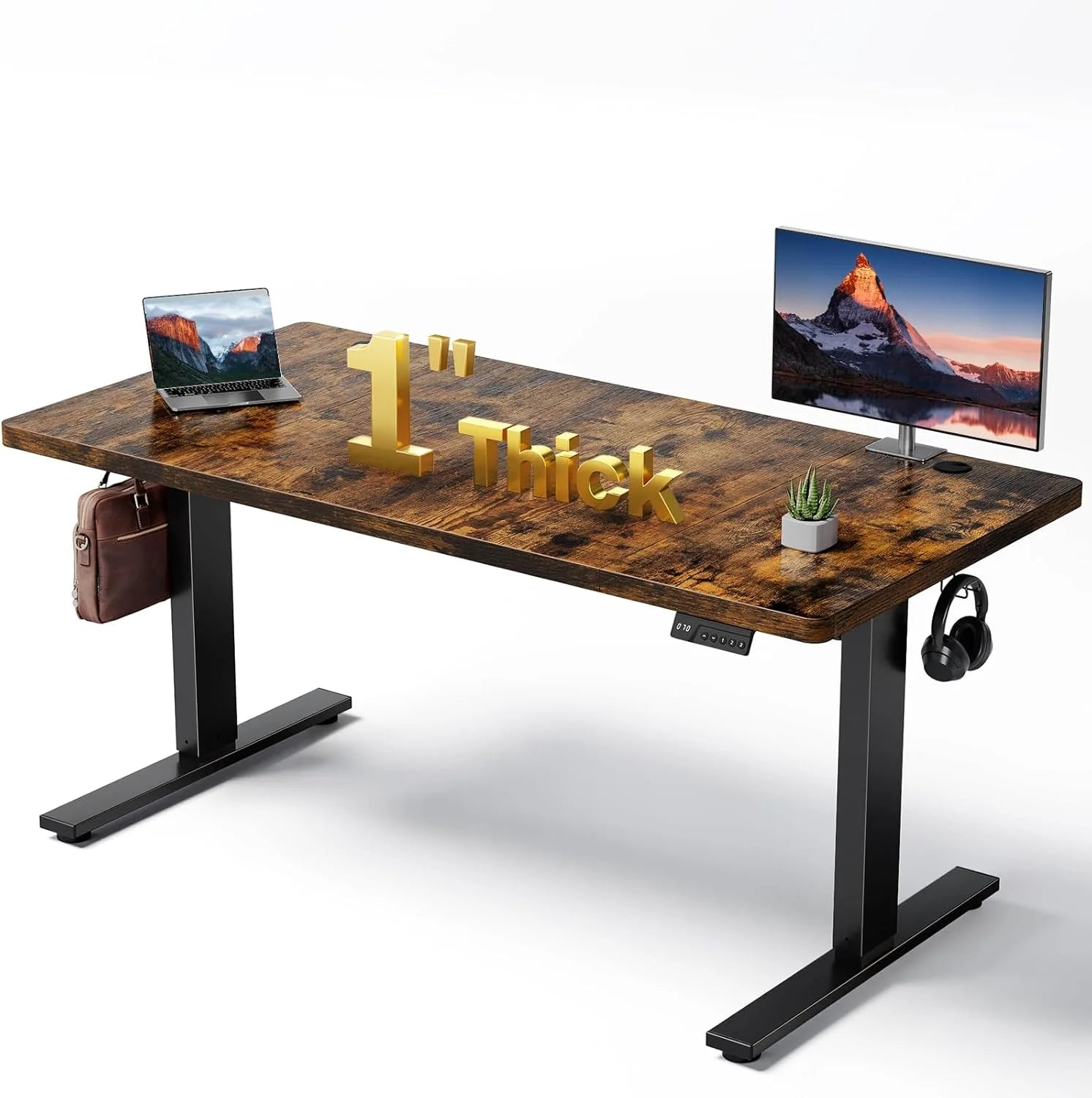 Special Electric Standing Desk Adjustable, 60×28 Inch Sit Stand Desk with 1 Inch Thick Tabletop - Image 4