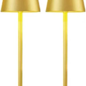 Special Gold Led Cordless Table Lamps-Rechargeable Lamp Set of 4