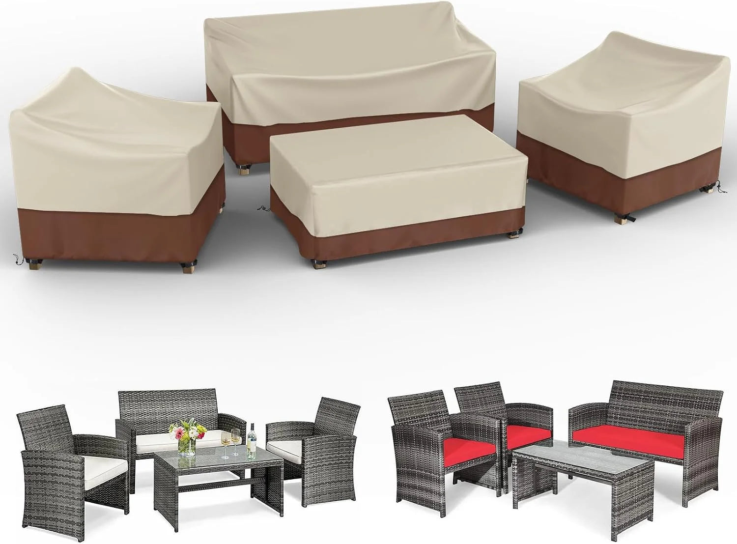 Special Patio Furniture Cover 4-Piece Set - Image 2