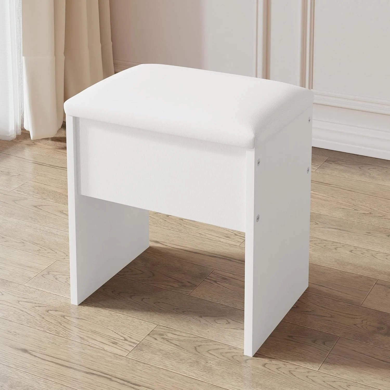 Special 43 Large White Makeup Vanity Desk with Charging Station, Smart LED Mirror, 7 Drawers, 4 Shelves - Image 4