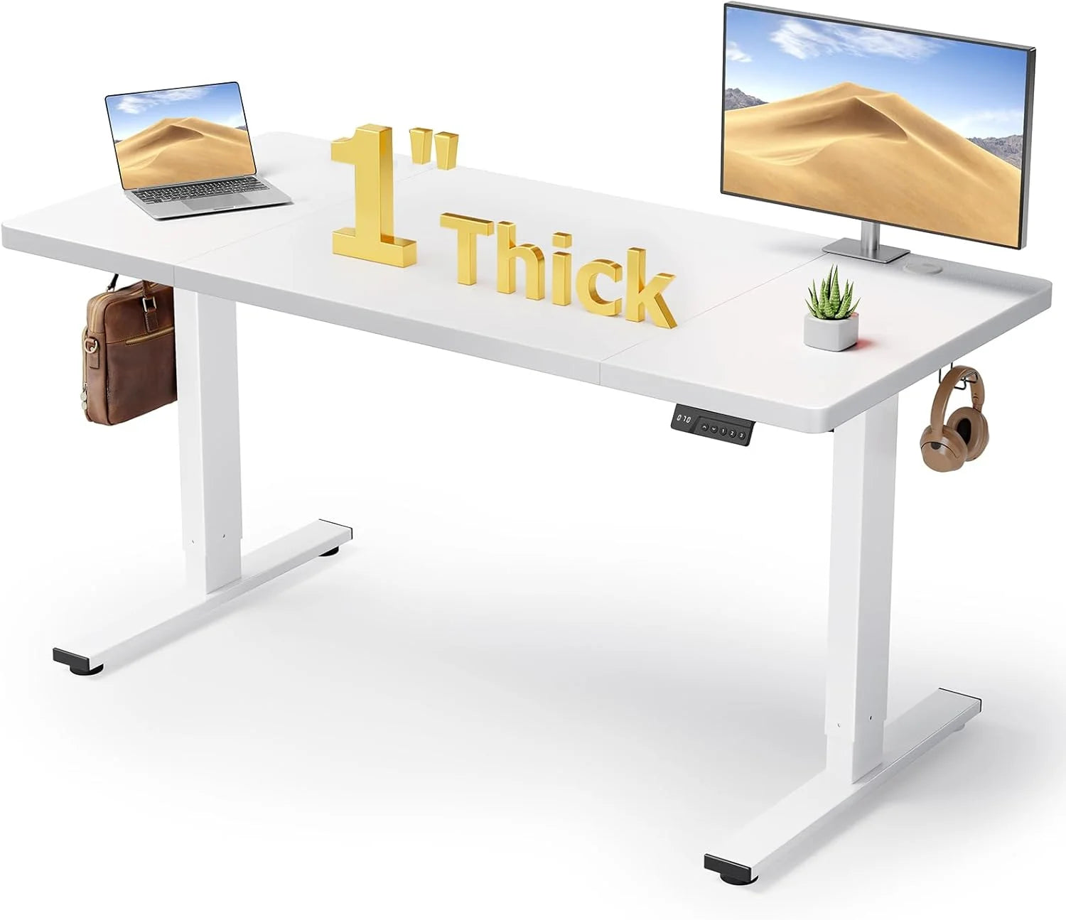 Special Electric Standing Desk Adjustable, 60×28 Inch Sit Stand Desk with 1 Inch Thick Tabletop - Image 7