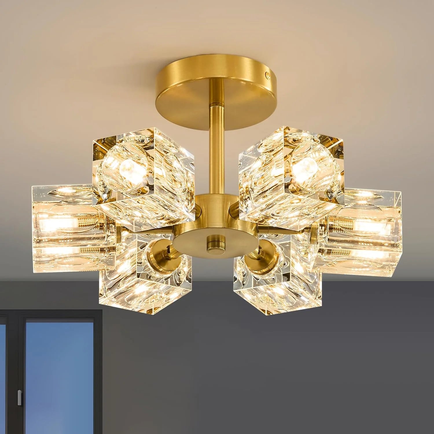 Special Crystal Semi Flush Ceiling: Dining Room Bathroom Bedroom Chandelier - Image 6