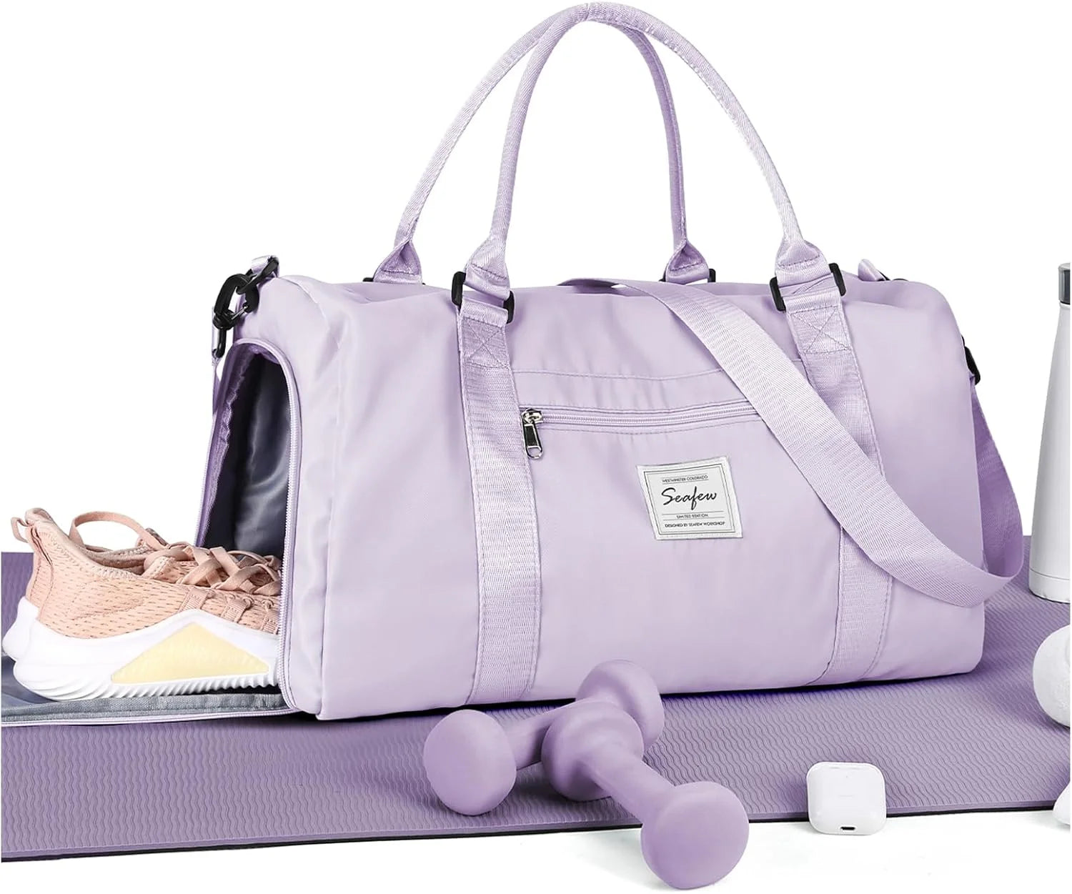 Special Bag Womens Mens with Shoes Compartment and Wet Pocket Travel Duffel Bag for Women for Plane Sport Gym Tote Bags Swimming Yoga - Image 9