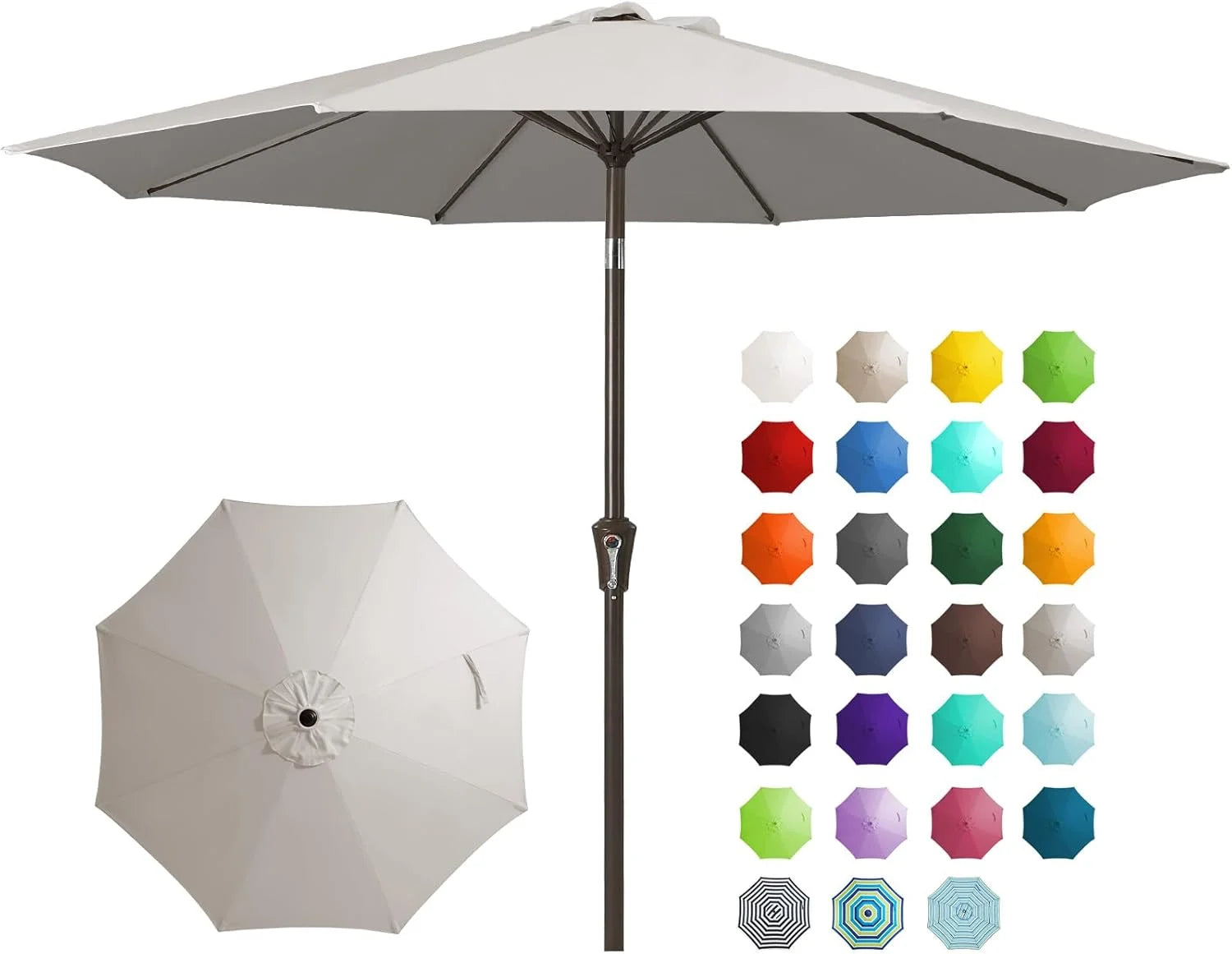 Special 9FT Outdoor Patio Umbrella, Market Umbrella, Beige - Image 16