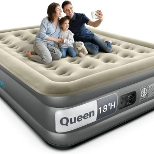 Special Queen Air Mattress with Built in Pump, 18 Raised Comfort Inflatable Blow up Mattress, Upgraded Support Structure