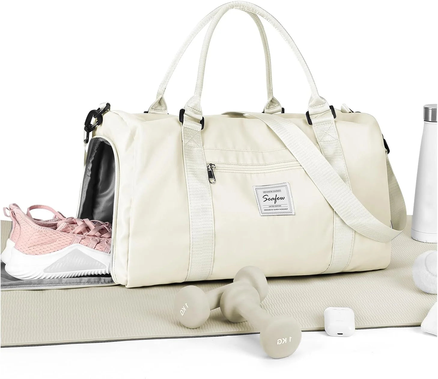 Special Bag Womens Mens with Shoes Compartment and Wet Pocket Travel Duffel Bag for Women for Plane Sport Gym Tote Bags Swimming Yoga - Image 8