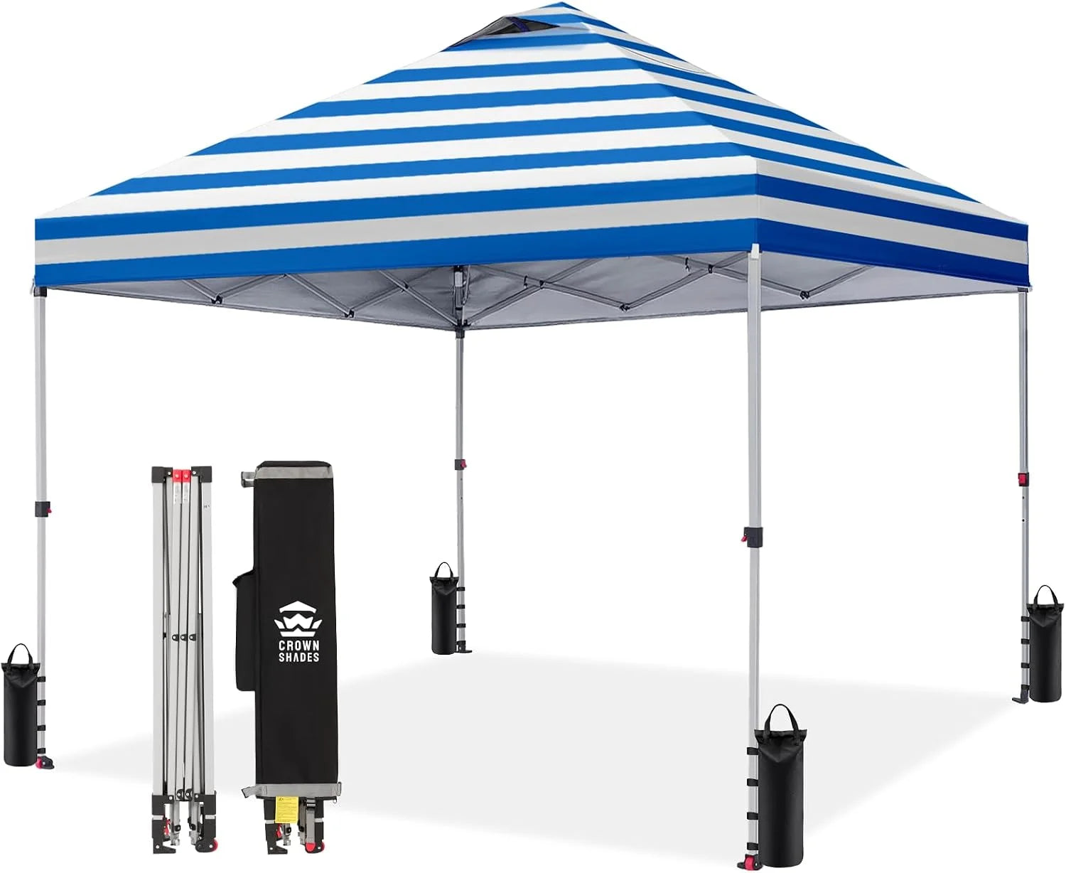 Special CROWN SHADES 10×10 Pop Up Canopy, Patented CenterLok One Push Tent Canopy, 8 Stakes, 4 Ropes (10×10 - Image 24