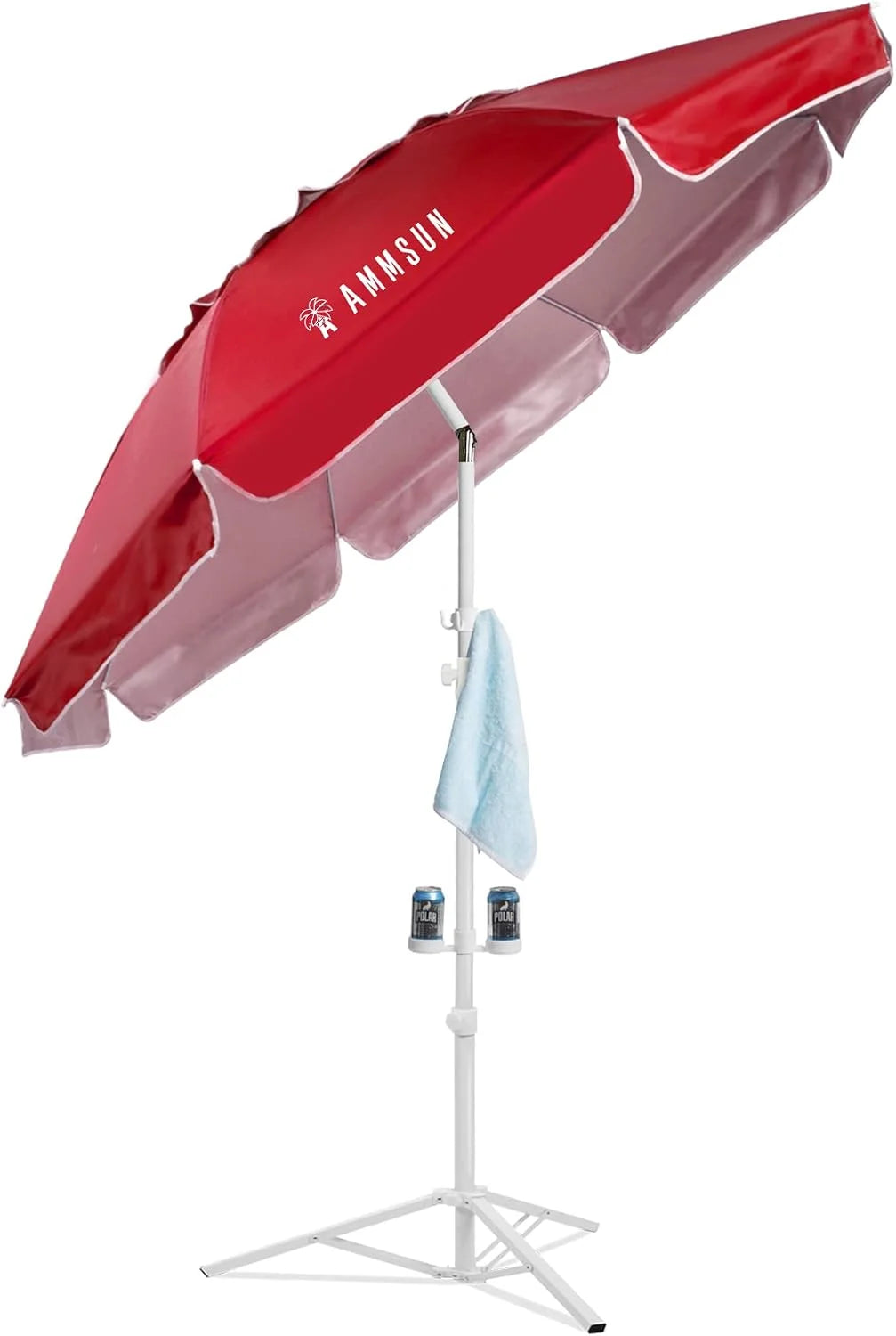 Special AMMSUN Shade Umbrella, Premium Portable Umbrella with Stand, 6.5ft Lightweight Free Standing Canopy for Sporting Games - Image 2