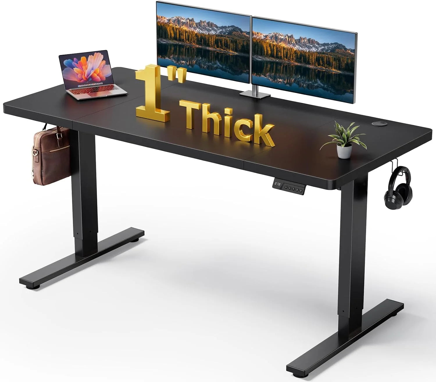 Special Electric Standing Desk Adjustable, 60×28 Inch Sit Stand Desk with 1 Inch Thick Tabletop - Image 8