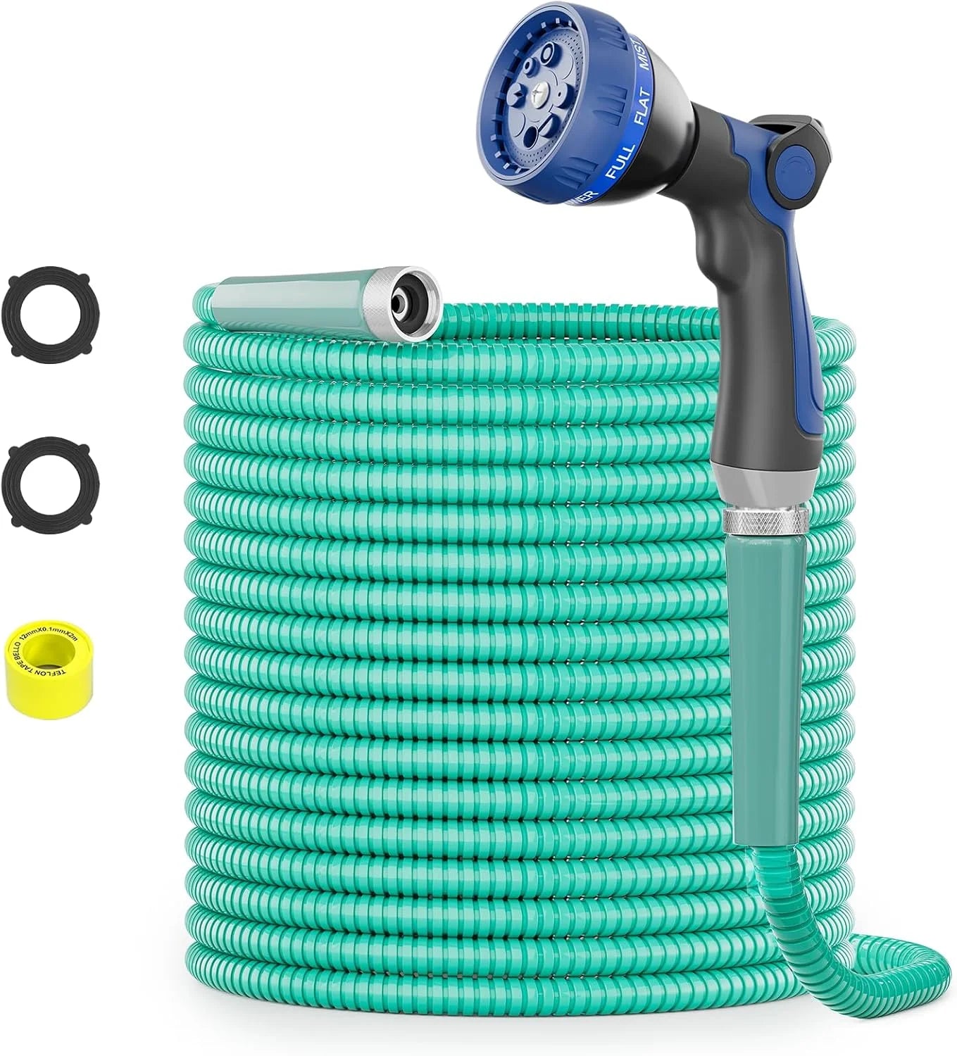 Special 100ft 304 Stainless Steel Garden Hose Metal, Heavy Duty Water Pipe with Nozzles for Yard - Image 6